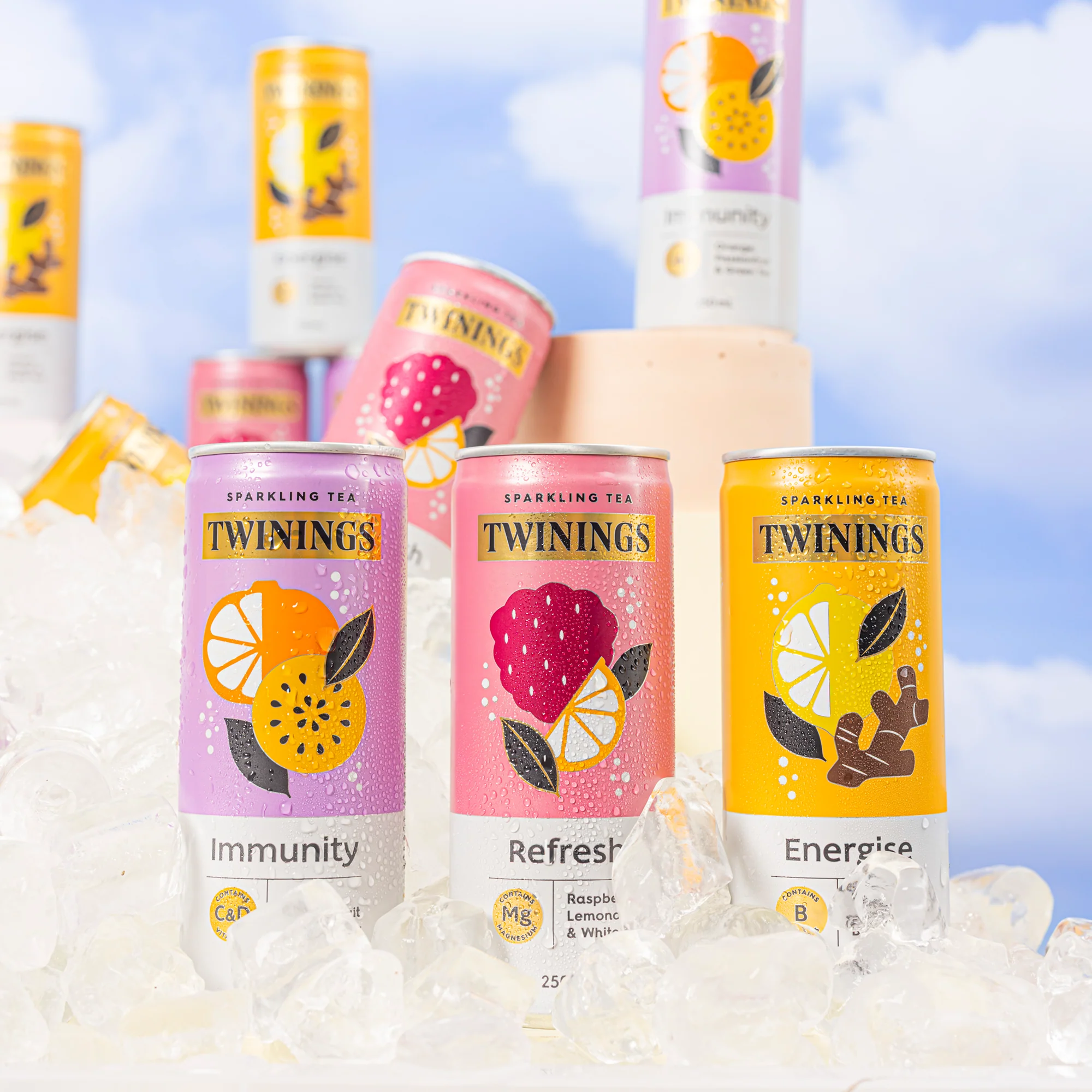 Sparkling Tea Energise Lemon, Ginger and Black Tea individual can - Image 3